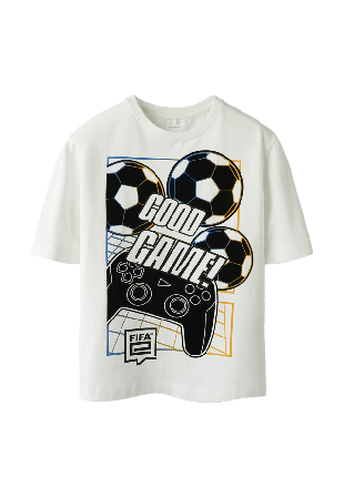 Name It NKMOCOLA T-shirt FIFA T-shirts & toppar Herr Vit 122/128