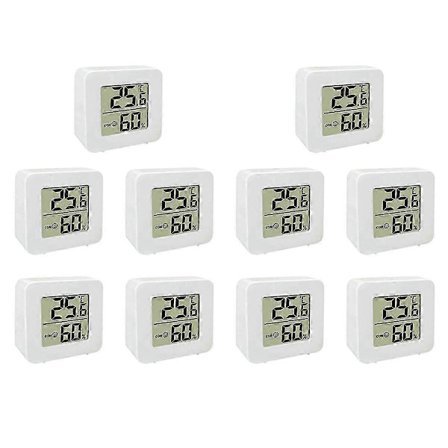 10X Mini Indendørs Termometer LCD Digital Temperatur Rum Hygrometer Måler Sensor Luftfugtighedsmåler Hjem_Kvalitetsgaver