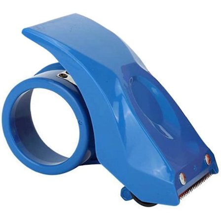 Pakkebåndsdispenser Mini Bærbar Tape Slicer Organizer Blå Lomme Tape Saks