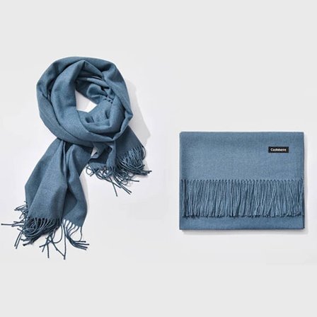 Blå sjal Viscose - Baby blue