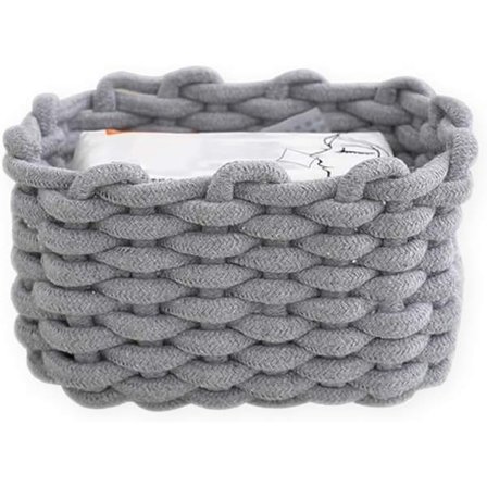 1 st Korg 20 x 15 x 12 cm Bomullslagring Dekoration för Hyllor och Kök Förvaring Toalettpappersförvaring för Sovrum, Badrum, Makeup