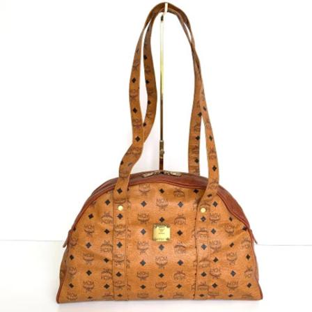 MCM Pre-owned, Pre-owned Leather shoulder-bags Bruin, Dames, Maat:ONE Size
