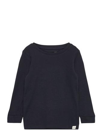 Top Solid Rib T-shirts Long-sleeved T-shirts Svart Lindex