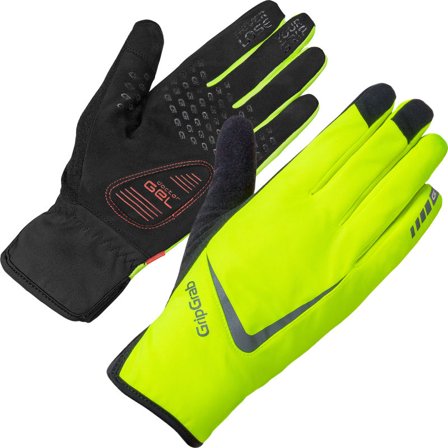 GripGrab Cloudburst Hi-Vis Waterproof Midseason Glove Men workout gloves Yellow 8