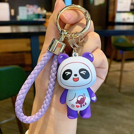 Bear Key Chain Pendant Söt tecknad Panda Car Key Chain School Bag Ornament