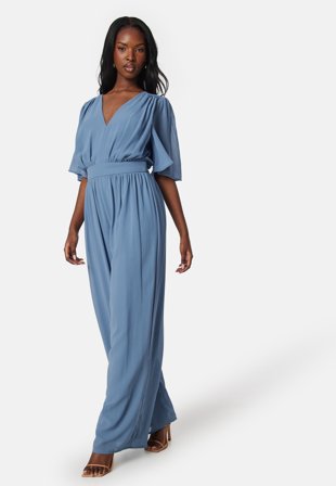 VILA Vikarin V-Neck S/S jumpsuit Cornflower blue Klær
