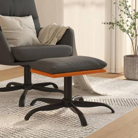 Vidaxl Fotpall Mörkgrå 60x60x39 Cm Tyg Och Konstläder Grå