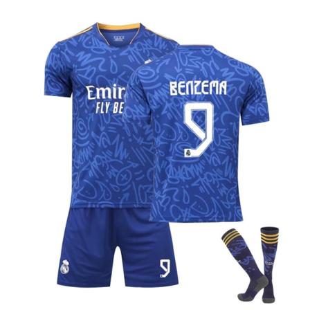 21-22 Real Madrid kotipaita nro 7 Ronaldo Madrid vieraspaita Mbappe nro 7 jalkapalloasu joukkueasu harjoitusasu nro 9 21-22 Benzema No.9 (away) 22 