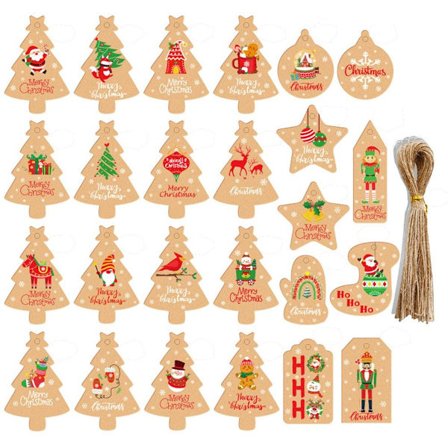 Etiketter Juleønsker Juletrepynt, Hengende Etikett KLB