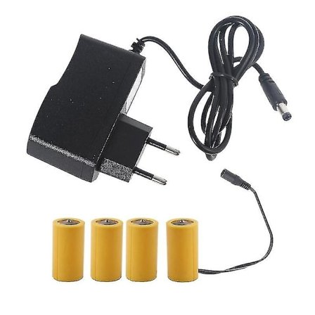 6v Lr14 C Batteri Eliminator 110v 220v Strømforsyning Erstatter 4x 1.5v C Batteri (FMY)