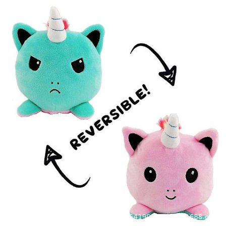 Vemix 15cm Reversible Flip Unicorn Cartoon Doll Flip Plush Toy