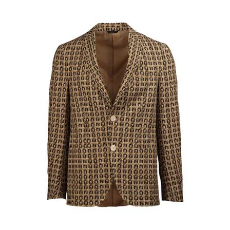 Fendi, Blazer jacket Brązowy, Mężczyzna, Rozmiar: M