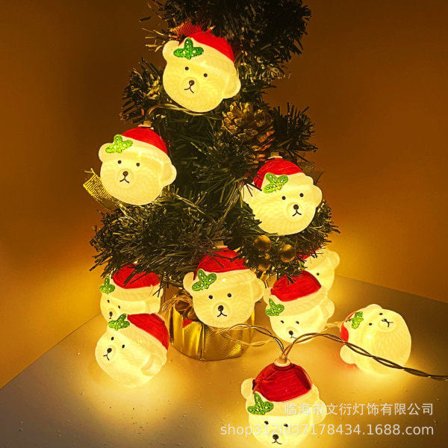 1 st 1,5 m Ljusslinga Juldekoration Jultomte Form Gåva Nattlampa Ljusslinga Utan Batterier För Vardagsrum