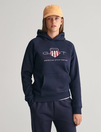 GANT Archive Shield Hoodie - Navy - 170