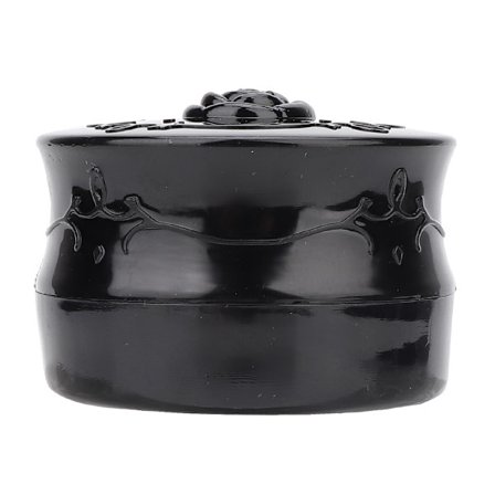 Vintage Rosafärgad Tom Makeup Lös Puder Dispenser Box Kosmetisk Väska med Puderpuff Svart