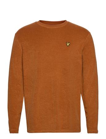 Ls Boucle T-Shirt T-shirts Long-sleeved Brun Lyle & Scott