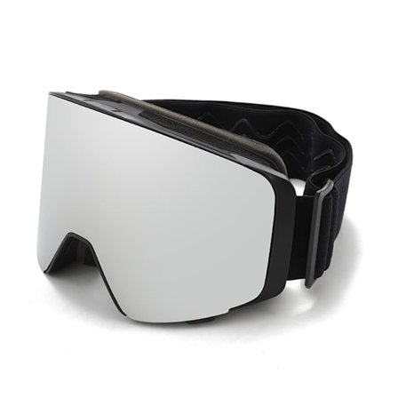 Oppfellbare magnetiske ski-briller med fullt ansikt og -blending speillinse, dobbeltlagsbeskyttelse og ergonomisk passform - Justerbar stropp, Vision 