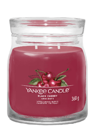 Yankee Candle Signature Medium Black Cherry Ljus & ljusstakar Röd 368 g
