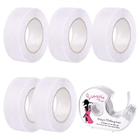 6 ruller kropps tape dobbeltsidig undertøy tape klær bånd for kjole hemmelig bh tape rumpeputer brystvortedeksel