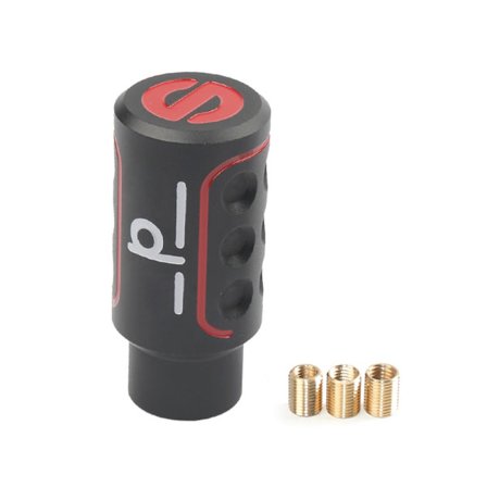 Nyaste Auto Manuellt Aluminium Växelspaksknopp Metall Växelspak Växelspaksknopp - svart-röd-vit