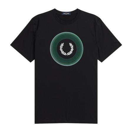 Fred Perry Gradient Graphic T-Shirt Sort, Herre T-shirts