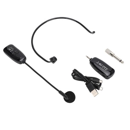 2.4G trådløs headset mikrofon sender modtager bærbar auto parring til undervisning guide