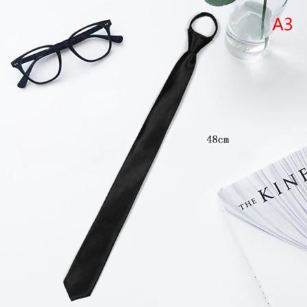 Slips Med Dragkedja För Män Kvinnor Retro Silkeslen Narrow Neck Tie Slim S