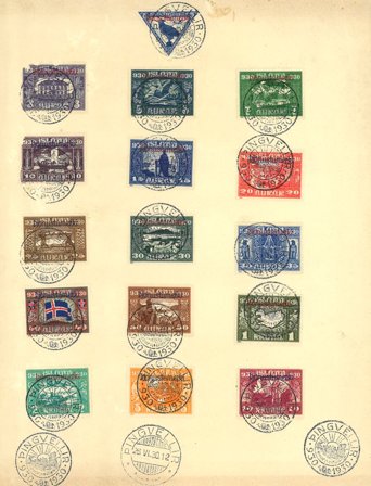 Island - Tjenestemærker AFA 44-59 - Stemplet