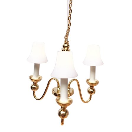 1/12 Dukkehus Miniature LED Loftslampe Lysekrone Model Soveværelsesmøbler