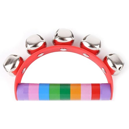 Halvmåne Tamburin Handklocka Handhållen Musikinstrument Skakning Liten Klockspel Leksak Tamburin Rhythm Beats Verktyg för Barn Tidig Utbildning