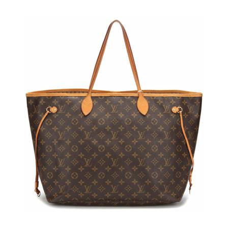 Louis Vuitton Vintage, Pre-owned Monogram Neverfull GM with Pouch Bruin, Dames, Maat:ONE Size