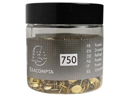 EXACOMPTA Häftstift mässing 750/fp - Lyreco - Kontorsmaterial - Häftstift och kartnålar - Kartnålar