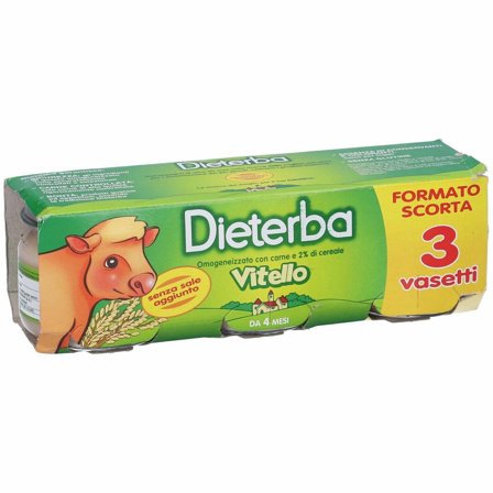 Dieterba Omogeneizzato Vitello 3 Pezzi 80g