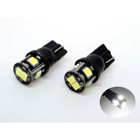 T10 w5w 24V, LED med 6st 2835SMD 6000k chip, 24 volt, 2-pack
