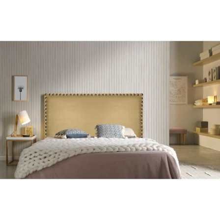 Lily sänggavel i guld läderimitation 90