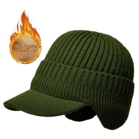 Elastisk Varm Ørebeskyttelse Strikket Lue Vinter Utendørs Ørebeskyttelse Strikket Lue