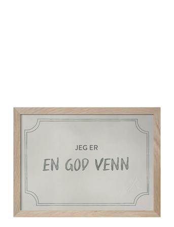 Diplom For At Være En God Ven, Dusty Rose - På Danska Home Kids Decor Posters & Frames Posters Friendship Posters Multi/mønstret Kunskapstavlan *
