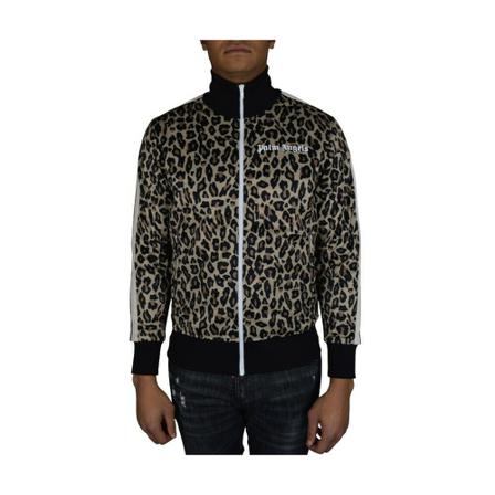Palm Angels Zipped Animal Print Sweatshirt Sort, Herre Trøjer