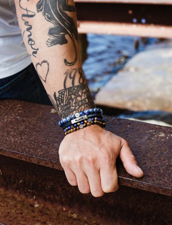 edd. Beads Bracelet 8Mm - Navy - 5 cm