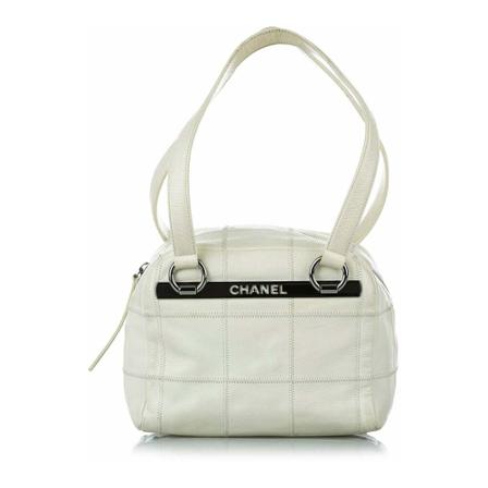 Chanel Vintage Pre-owned Shoulder Taske Hvid, Dame Vintage Tasker, Størrelse: ONE Size