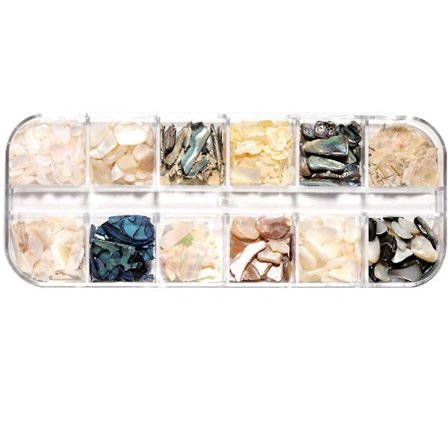 Colorful Seashell Nail Sticker, Natural Abalone Fingernail Decals, 3d Iridescent Glitter Manicure Mermaid Sequins Slices, For Manicures Salon Hom