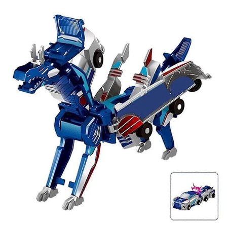 Magisk Transformasjon Super Kombinasjon Billeketøy 2 i 1 Barn Magnetisk Kollisjon Transformerende Bil DIY Leketøy Gave til Barn B (LGL)