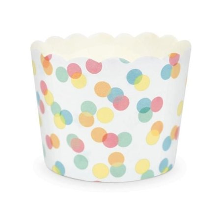 Pikkuleipävuoat - SCRAPCOOKING PARTY - Konfetit - 25 kpl - Ø 6 x 4,5 cm - Elintarvikekelpoinen paperi