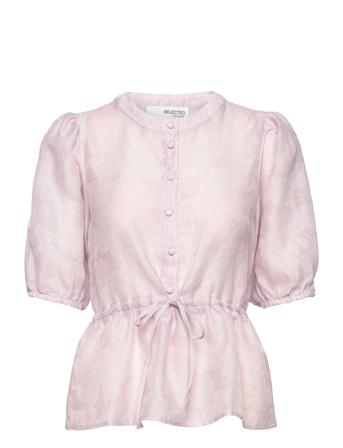 Slfsienna 2/4 Top Ex Blouses Short-sleeved Lyserød Selected Femme