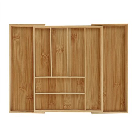 Ruokailuvälinelaatikko bambusta jatkettava