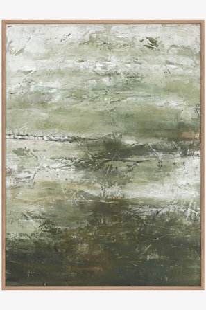 Malerifabrikken - Design Painting / For Life / 90x120 Cm / Egetræsramme - Grøn - Billeder - 90X120 - Fra Homeroom