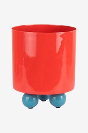 Present Time - Växtkruka Double Funky Small - Röd - Krukor & vaser - Från Homeroom