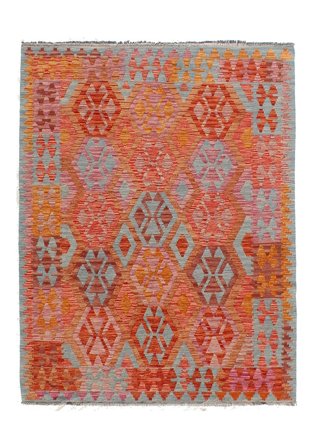 Tejida A Mano Kilim Afghan Old Style Alfombra 157X196 De Lana Pequeño