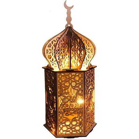 Ramadan-lyhty P yt koriste Puinen Lyhty Y valot Koristeelliset Eid-valot K sity t Islam Muslimi Ramadan-koristeet