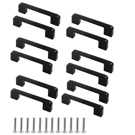 Kaapin vetimet 12 kpl, Huonekalujen vetimet / Vetimet huonekaluihin – Musta, Ruostumaton teräs, 192 mm